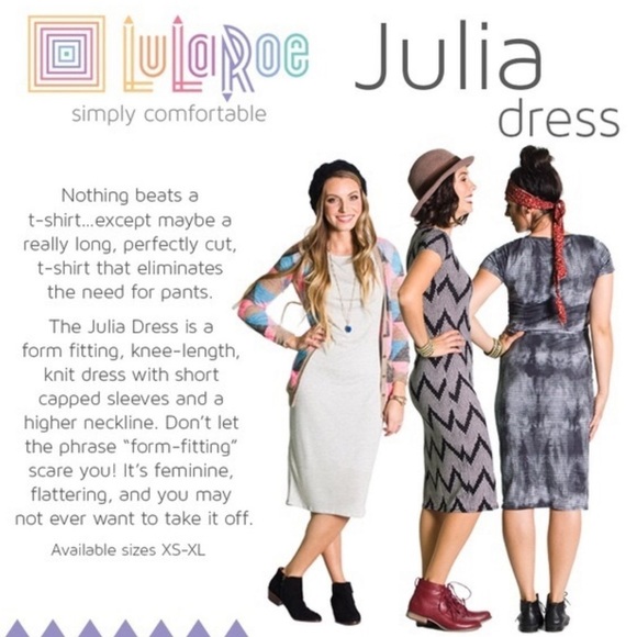 LuLaRoe Julia Stripped Dress Simply Comfortable Size XL New - Picture 11 of 15